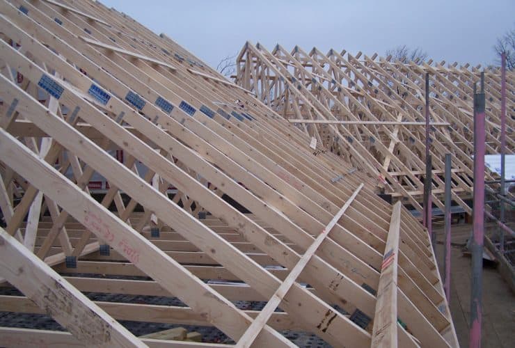 side of roof trusses