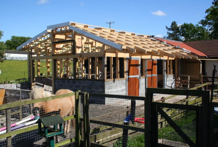 posi-joist roof stable and pony