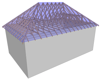 Hip roof shape diagram