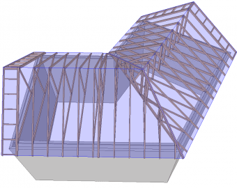 Dogleg intersection roof shape diagram