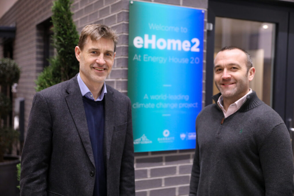 Saint-Gobain Off-Site Solutions Managing Director Ross Baxter (L) with Technical and Development Director Tom Cox (R) at the eHome2 launch.